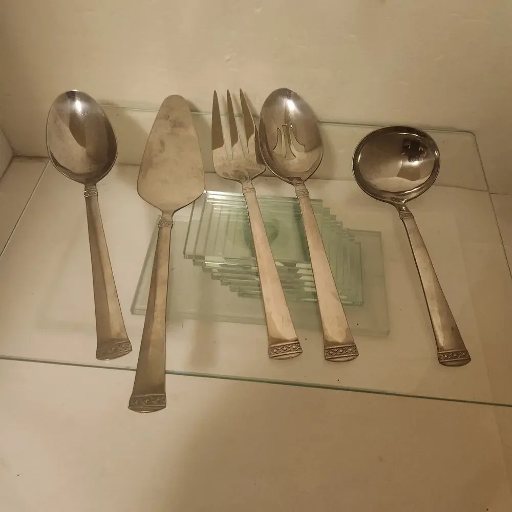 5 piece Reed and Barton Stainless Serving Set